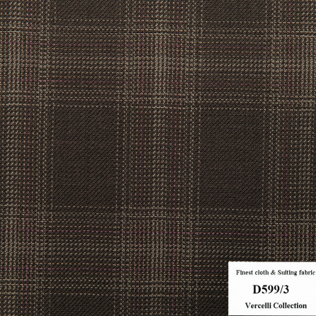 D599/3 Vercelli CVM - Vải Suit 95% Wool - Nâu Caro